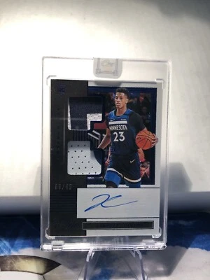 2019-20 Panini One and One Jarrett Culver Rookie Patch Auto RPA /49 - Image 1 of 3