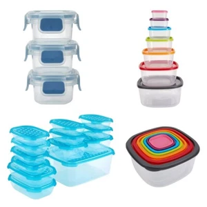 3/7/13 Pcs Food Storage Containers Plastic Boxes Set Kitchen Organiser-BPA free - Picture 1 of 29