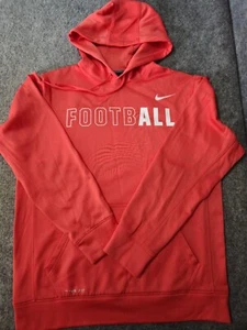 Nike Therma-Fit Red Football Pullover Hoodie Size M - Picture 1 of 9