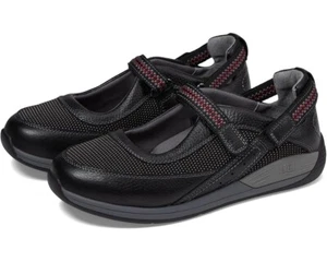 Drew Triumph Women's Walking Shoe  Black Leather Comfort Adjustable Size 6.5 - Picture 1 of 7