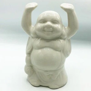 Taza plantadora vintage Benihana Buddha Tiki blanca - Imagen 1 de 7