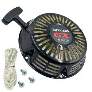 BLACK PULL RECOIL STARTER For HONDA GX390 13HP GX340 11HP GX620 ENGINE GENERATOR - Picture 1 of 9