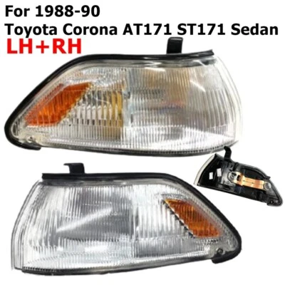 Par de luces giratorias delanteras en esquina para Toyota Corona AT171 ST171 1988-90 sedán Foto 1 de 4