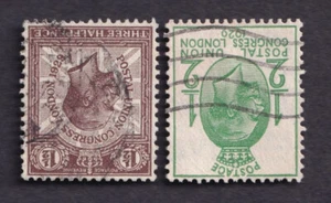GB KGV 1929 PUC ½d 1½d inverted watermarks FU fine used good perfs - Picture 1 of 2