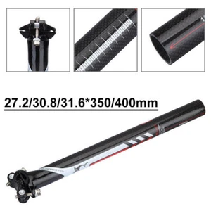 EC90 3K Seatpost MTB / Road Bike Seat Saddle Post Glossy Full Carbon Fiber - Picture 1 of 12