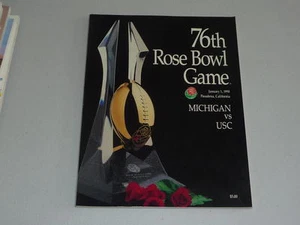 1990 ROSE BOWL PROGRAM MICHIGAN USC NEAR MINT - Picture 1 of 1