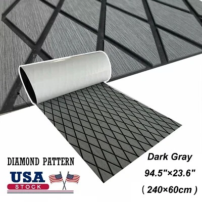Gray Diamond Boat Flooring EVA Foam Boat Decking 94.5"x23.6" Marine Flooring Mat - Изображение 1 из 4