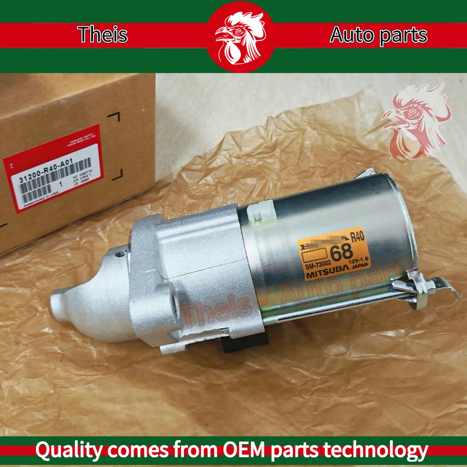 Новый стартер 31200-R40-A01 для 2008-12 Honda 2.4L / Accord CR-V элемент Acura TSX - Изображение 1 из 4