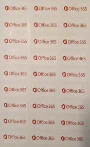 44X QUALITY Microsoft Office 365 Logo Glossy sticker Badge 33x16mm PC/LAPTOP - Picture 1 of 3