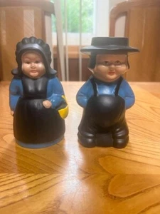 FIGURAS BANCARIAS MONEDAS HOMBRE Y MUJER HOMBRE Y MUJER NIÑO Y NIÑA FUNDIDO AMISH HOLANDÉS PENNSYLVANIA - Imagen 1 de 11