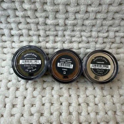 BareMinerals Eyeshadow Lot Glamourista Camel Lemonade New Leaf Set No Box - Image 1 of 2