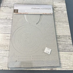 Basic Grey Chipboard Numberpilw Cardboard Cutout numbers - Picture 1 of 6