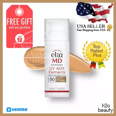 Elementos Elta MD UV AOX Amplio Espectro FPS 50 Tintado 1.7oz EXP 06/26 NUEVO EN CAJA Foto 1 de 4