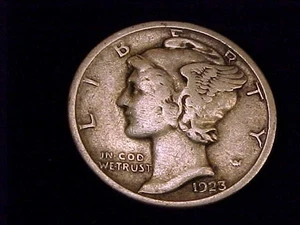 1923-S Mercury Dime, Fine Grade. A nice coin. - Picture 1 of 2