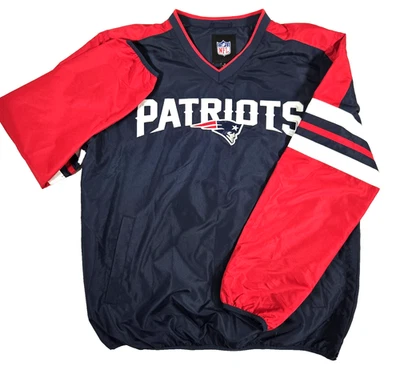 New England Patriots NFL Team Apparel Lightweight Windbreaker Men's M Pullover - Image 1 of 4