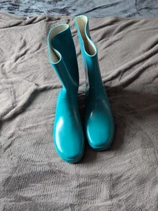 Womens Wellies Size 7 Turquoise - Picture 1 of 6