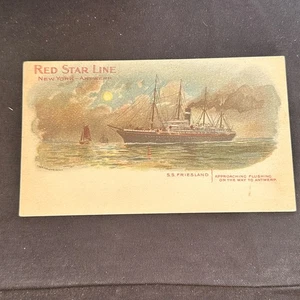 Vintage Red Star Line New York Antwerp Ship Postcard - Picture 1 of 2