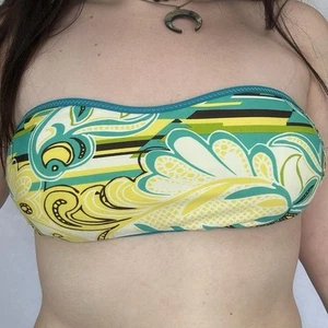VINTAGE Y2k Ocean Pacific Bandeau Bikini Top Size M - Picture 1 of 3