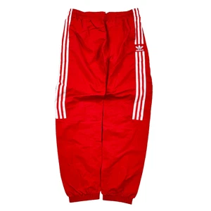 Adidas Pantaloni Ragazzo XL Rosso Bianco Antivento Tuta Pista Warm Ups Gioventù 30x28 - Foto 1 di 15