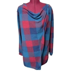 Cuddl Duds Fleecewear Wickel Seitentaschen Buffalo kariert rot/blau‎ Damen Gr. L - Bild 1 von 8