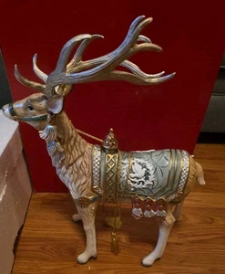 Fitz & Floyd Classics Gregorian Collection Large Reindeer 18” Ceramic Figurine - Picture 1 of 11