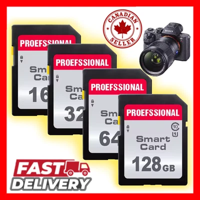 Professional SD Memory Card Class 10 UHS‑I 16/32/64/128/256GB for Nikon Canon - Image 1 of 4
