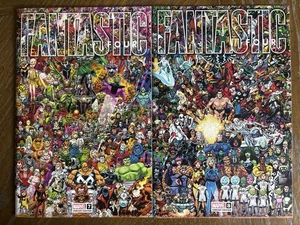 Fantastic Four #7 + 8 Scott Koblish Wraparound verbindende Variantenhüllen  - Bild 1 von 6