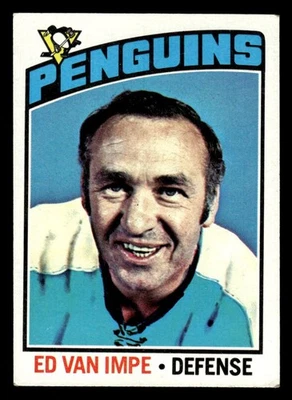 1976 TOPPS ED VAN IMPE 157 VG-EX HOCKEY PITTSBURGH PENGUINS - Image 1 of 2