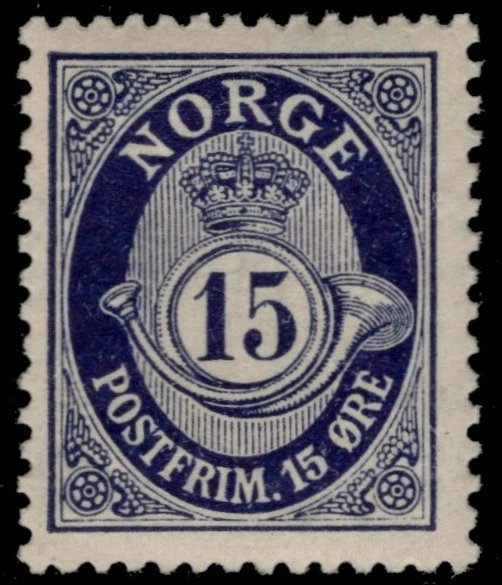 NORWAY 84 - Numeral and Post Horn "1920 Indigo" (pc23198) NH - Image 1 of 1
