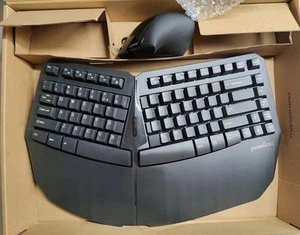 PERIDUO-813B US, Lot clavier compact ergonomique sans fil et souris verticale - Photo 1/9