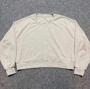 Lululemon Shirt Damen 10 Beige Langarm Rundhals Leicht Cropped Running - Bild 1 von 7