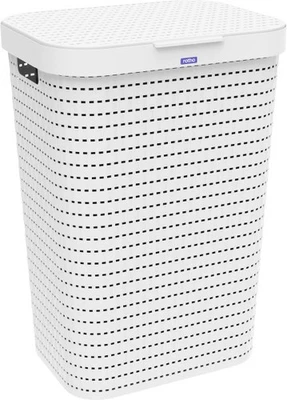 Rotho Wäschesammler Country, 55 L weiß  Wäschebox - Bild 1 von 4