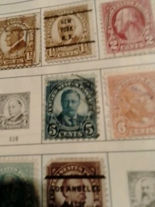 1922-1929 Theodore Roosevelt 5 Cent US Postal Stamp - Picture 1 of 3