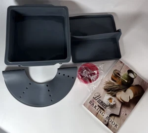 NuWave Oven Baking Set 8x8 Baking Pan CookBook 12 Cupcake Liners Divide New - Picture 1 of 10