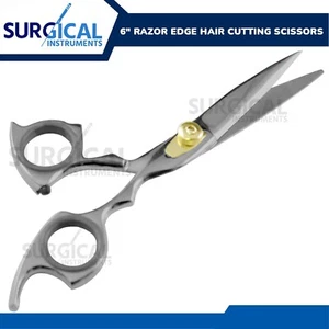 6" Razor Edge Hair Cutting Dressing Salon Scissors Barber Shears - Green Fingers - Picture 1 of 3
