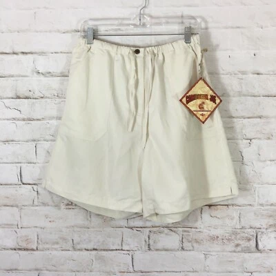 Шорты Caribbean Joe женские размер LG песок вискоза передние карманы эластичный галстук талия - Изображение 1 из 4