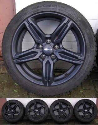 Audi MB Brock Alufelgen B29-757 schwarz-matt Continental Winterreifen 225/45 R17 - Bild 1 von 4