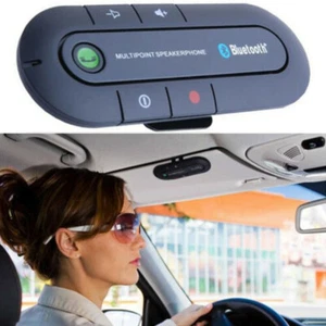 Clip pare-soleil sans fil Bluetooth haut-parleur mains libres téléphone lecteur MP3 chargeur de voiture - Photo 1 sur 9