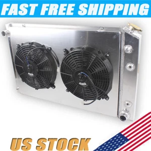 For 1973-86 Chevy GMC C/K Truck Pickup C10 C20 C30 & 4-Row Radiator Shroud Fan - Picture 1 of 11