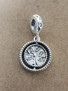 AUTÉNTICO ENCANTO COLGANTE ÁRBOL GENEALÓGICO PANDORA SPINNING #797786CZ - Imagen 1 de 4