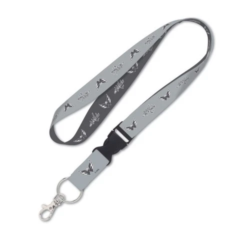 WASHINGTON CAPITALS GRAY KEY CHAIN LANYARD DETACHABLE BUCKLE 1" W 22" LONG Cover
