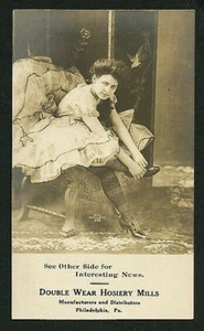 American 1910 Advertising Lovely Model DOUBLE WEAR Stockings ~ VASTA Archive  - Picture 1 of 2