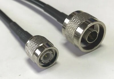 TNC Male to N Male Pick Your Length RG58 Coax RF Cable Quality 50ohm USA - Image 1 of 3