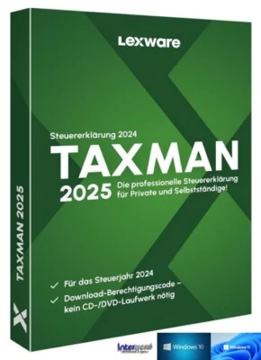 Lexware Taxman 2025 (Steuerjahr 2024) für 5 Steuererklärungen Handbuch (PDF) NEU - Bild 1 von 4