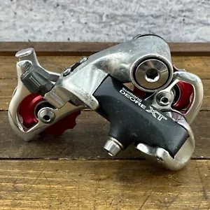 Vintage Shimano Deore XT RD-M737 Rear Derailleur Medium Cage 8s Red Pulley A7 - Picture 1 of 12