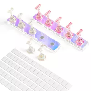 BQAN 2 Set Nail Holder for Painting Nails, Aurora Acrylic Nail Stand for Press o - Picture 1 of 12