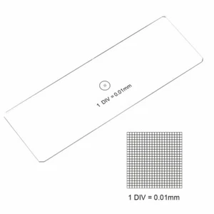 DIV 0.01mm Microscope Stage Calibration Slides Grids Net Micrometer 100x100 Grid - Picture 1 of 6