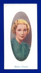 HELEN VINSON 1936 GODFREY PHILLIPS EMBOSSED SCREEN STARS #28 EXMT SHARP CORNERS - Picture 1 of 2