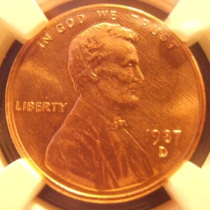 1987 D Lincoln Cent, NGC Certified MS 67 RD   (87DN113) - Picture 1 of 5