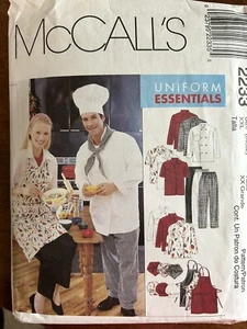 McCalls’s 2233 -2 Chef Cook Apron Uncut Patterns-Medium And XX-Large - Picture 1 of 3